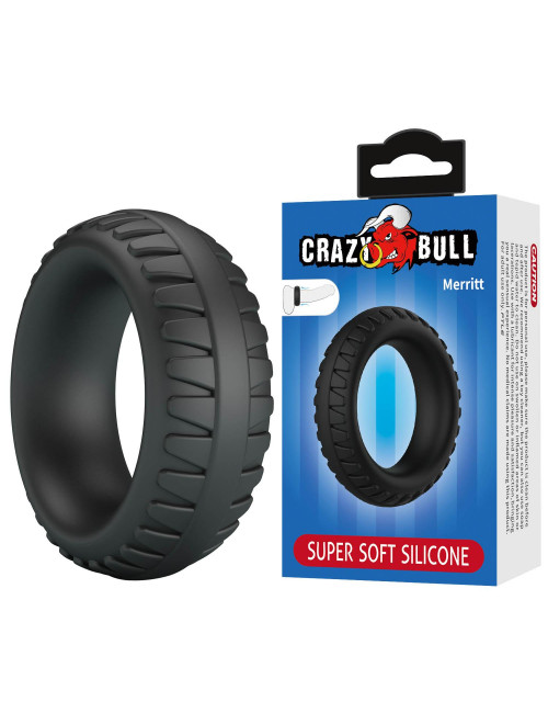 Crazy Bull Merritt – Silikonowy pierścień erekcyjny bez wibracji, super miękki