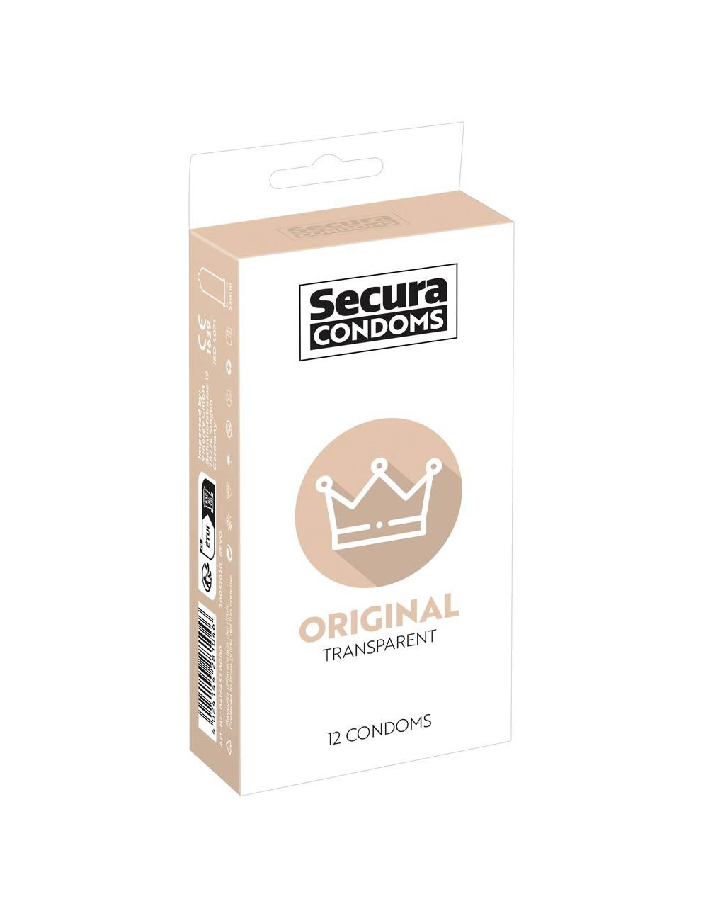 Secura Original 12szt Box – Prezerwatywy naturalne, bezsmakowe, zwykłe i smakowe