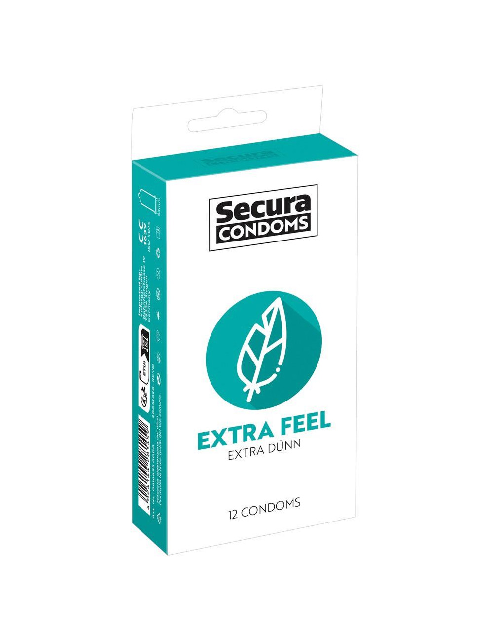 Secura Extra Feel Prezerwatywy Cienkie 12 szt.