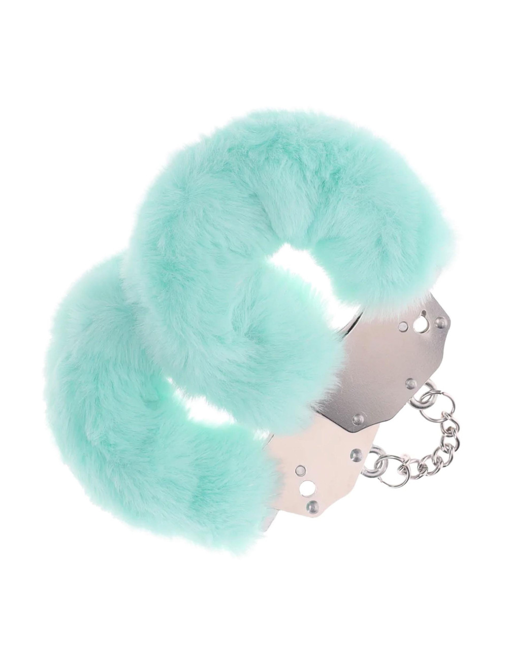 Heavy-duty Fluffy Handcuffs - Powder Green