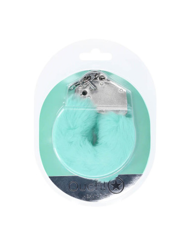 Heavy-duty Fluffy Handcuffs - Powder Green