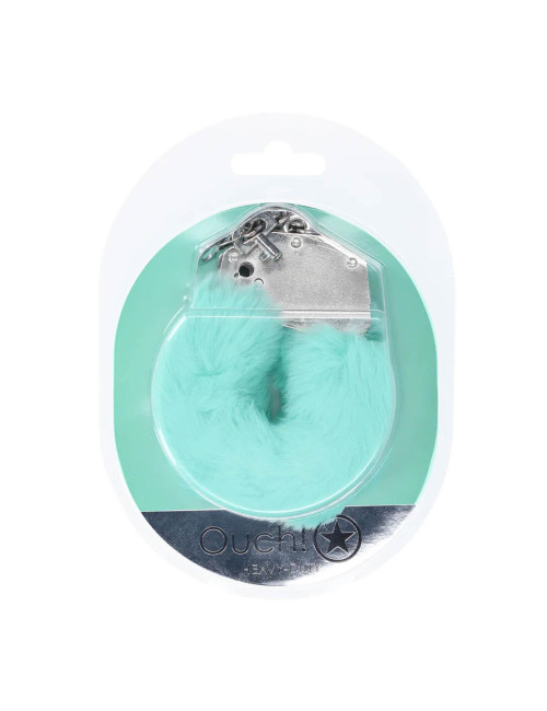 Heavy-duty Fluffy Handcuffs - Powder Green