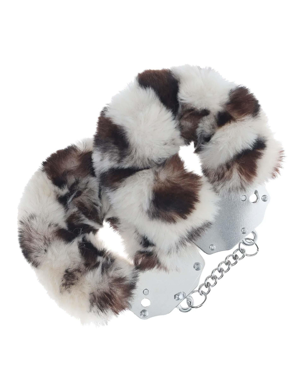 Heavy-duty Fluffy Handcuffs - Snow Leopard