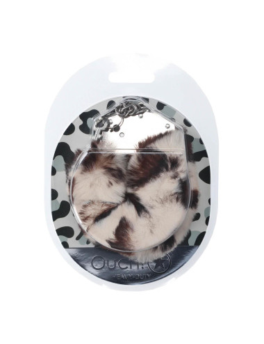 Heavy-duty Fluffy Handcuffs - Snow Leopard