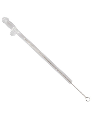 Glass Drinking Straw Willy x 4