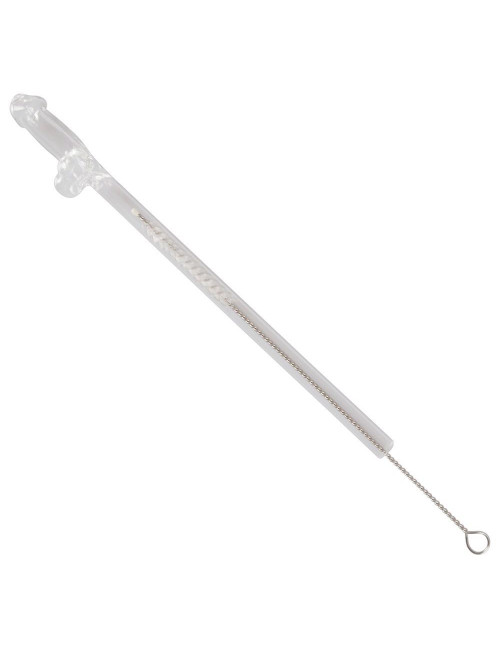 Glass Drinking Straw Willy x 4