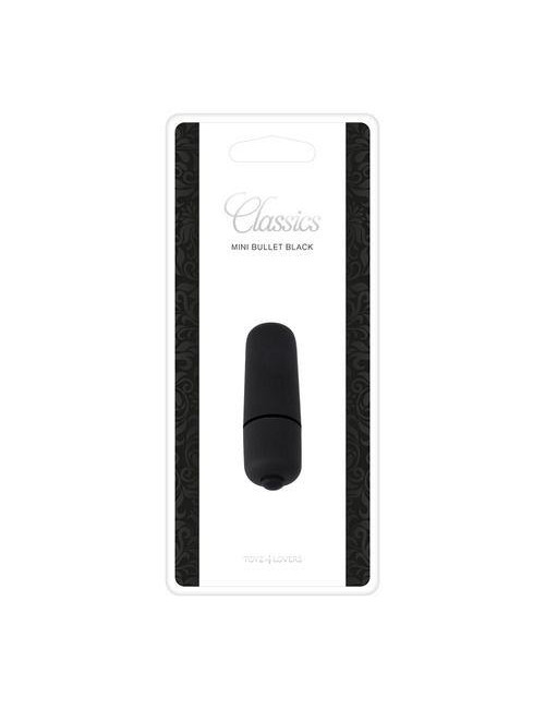 Wibrator MINI Bullet Classics Black – mini wibrator, wodoodporny, cichy, ABS Soft Touch, zabawki dla niej