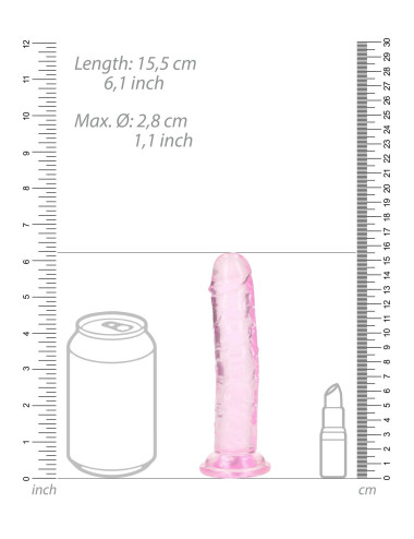 Straight Realistic Dildo with Suction Cup - 6'' / 14,5