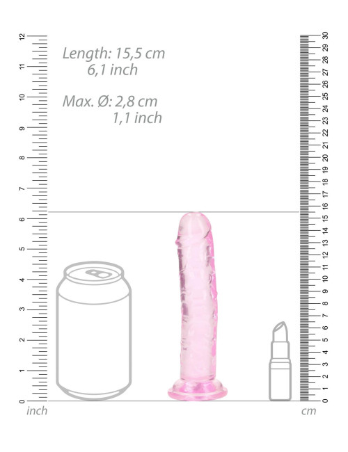 Realistyczny Dildo z Przyssawką 14,5 cm Różowy RealRock