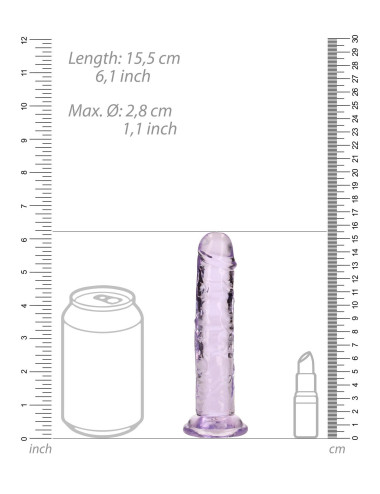 Straight Realistic Dildo with Suction Cup - 6'' / 14,5
