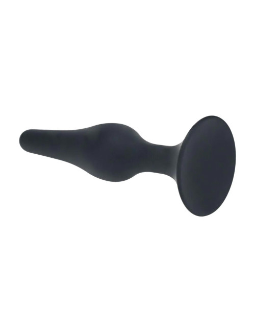 Slim Silicone Anal Plug - M - Black