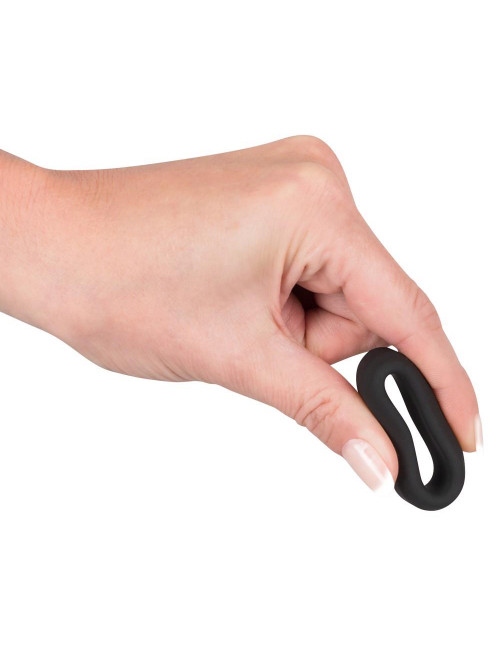 Black Velvets Aksamitny Pierścień Erekeyjny 2.6 cm Czarny