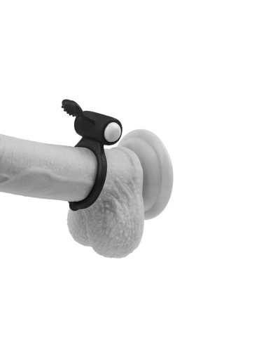 Power Clit Silicone Cockring Black