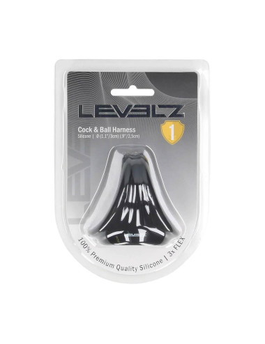 Silicone Cock and Ball Harness - Black