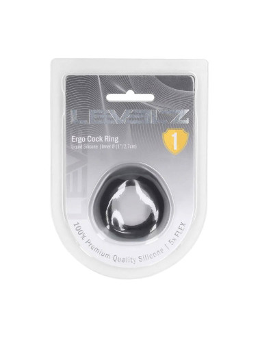 Ergo Liquid Silicone Cockring - Black