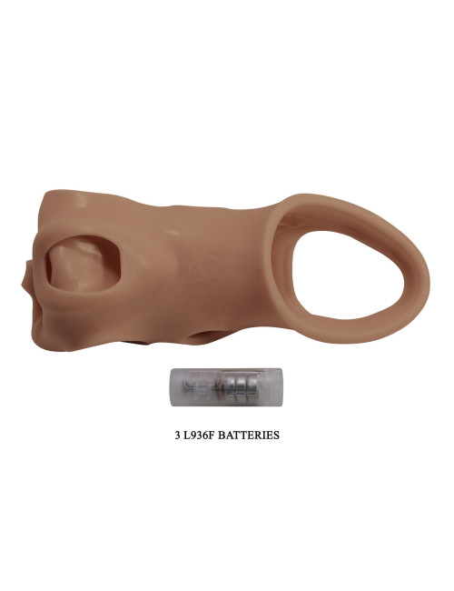 Pretty Love 8.7" Vibrating Penis Sleeve Extender - Przedłużka