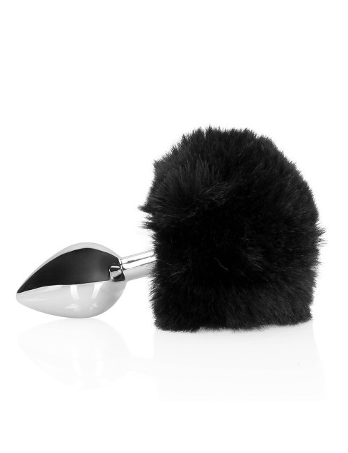 Ouch! Bunny Tail z Metalowym Korkiem Analnym Czarny