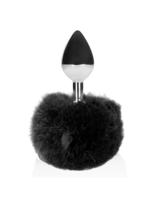 Ouch! Bunny Tail z Metalowym Korkiem Analnym Czarny