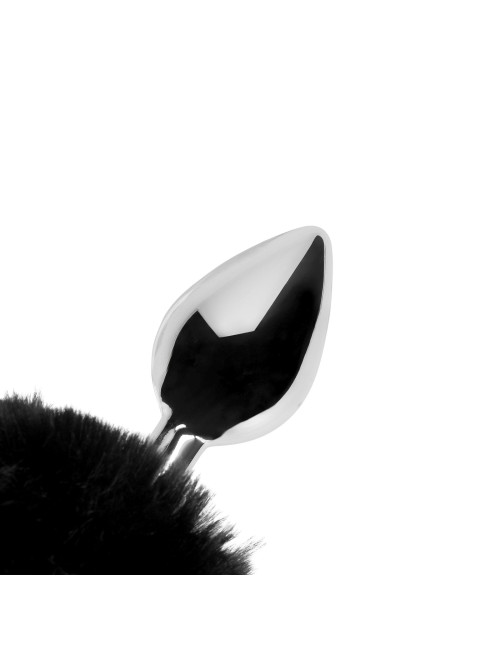 Ouch! Bunny Tail z Metalowym Korkiem Analnym Czarny
