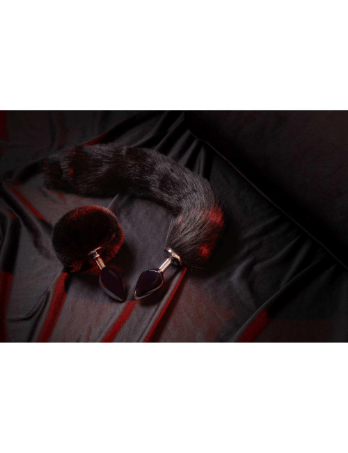 Ouch! Bunny Tail z Metalowym Korkiem Analnym Czarny