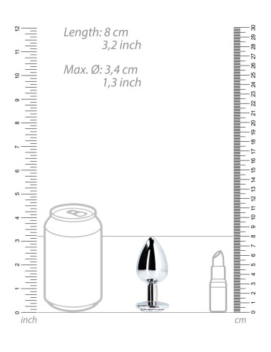Round Gem Butt Plug - Medium