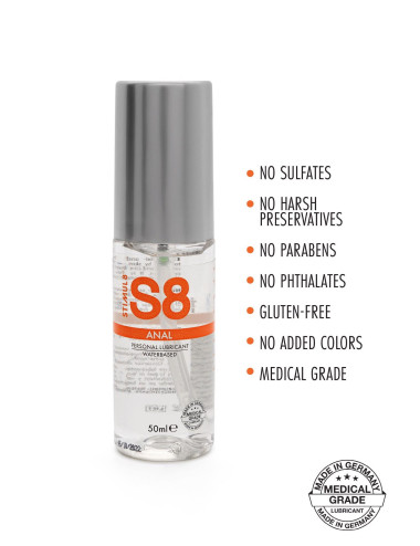 S8 WB Anal Lube 50ml Natural