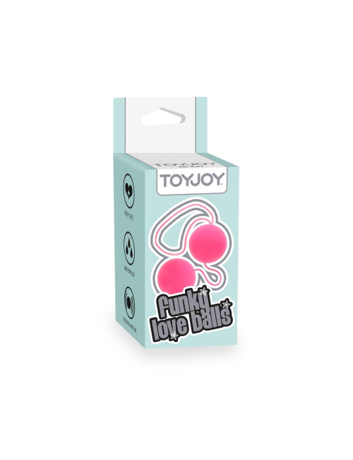 Kulki Funky Love Balls Pink Bez Wibracji - Zabawki ABS wodoodporne