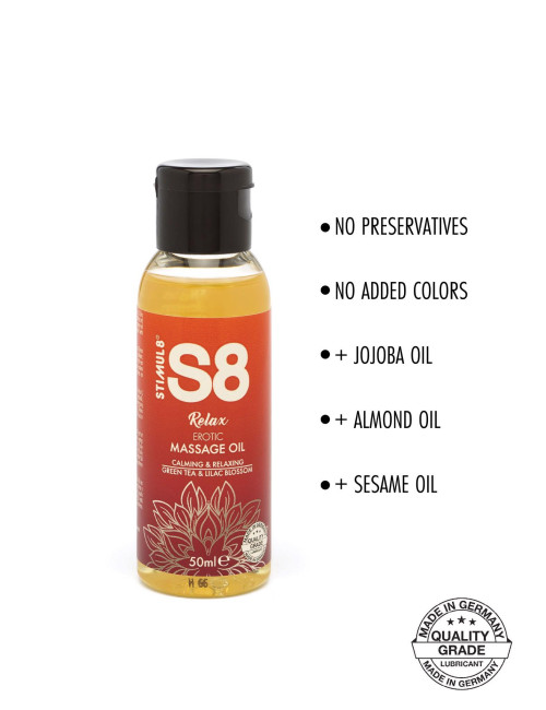 Stimul8 S8 Olejek do Masażu - Green Tea & Lilac 50ml