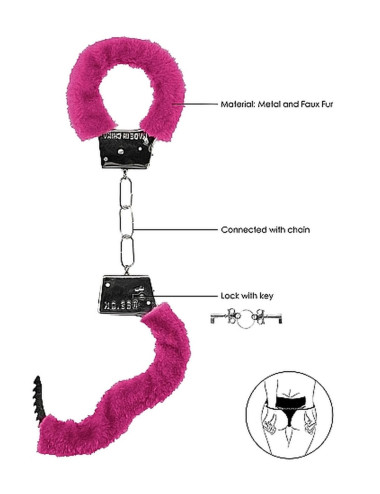 Beginners Handcuffs Furry - Pink