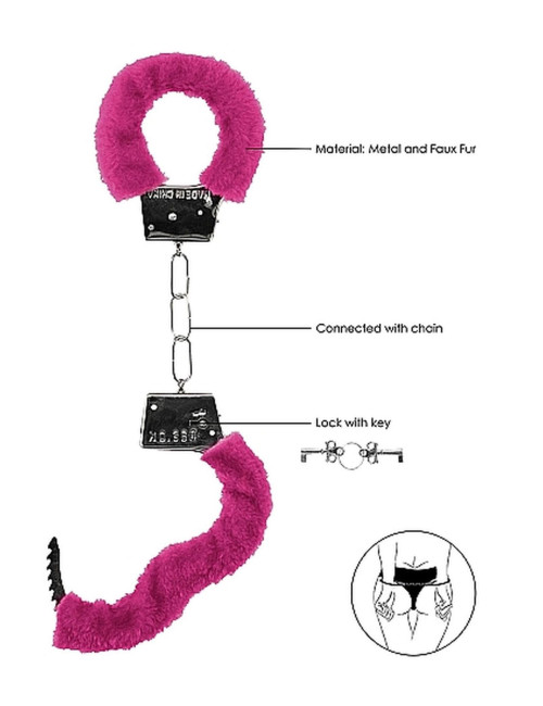 Beginners Handcuffs Furry - Pink