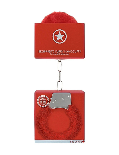 Beginners Handcuffs Furry - Red