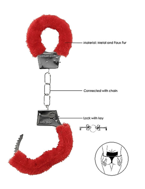Beginners Handcuffs Furry - Red