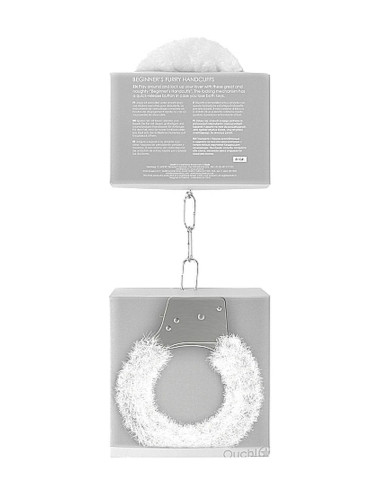 Beginners Handcuffs Furry - White