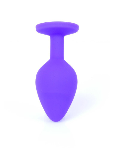 Plug-Jewellery Purple Silicon PLUG Medium- Red Diamond