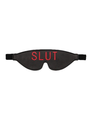 Ouch! Blindfold - SLUT - Black