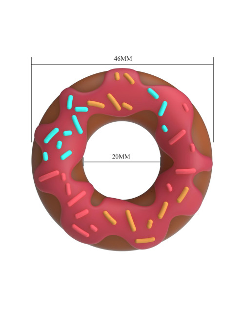Pretty Love Berry Super Donut Silicone Cock Ring