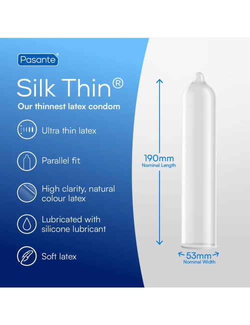 Pasante Silk Thin Condoms 12 pcs