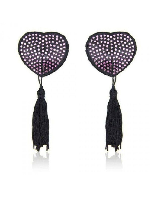 Bielizna-Heart shine nipples tassels (rosa)