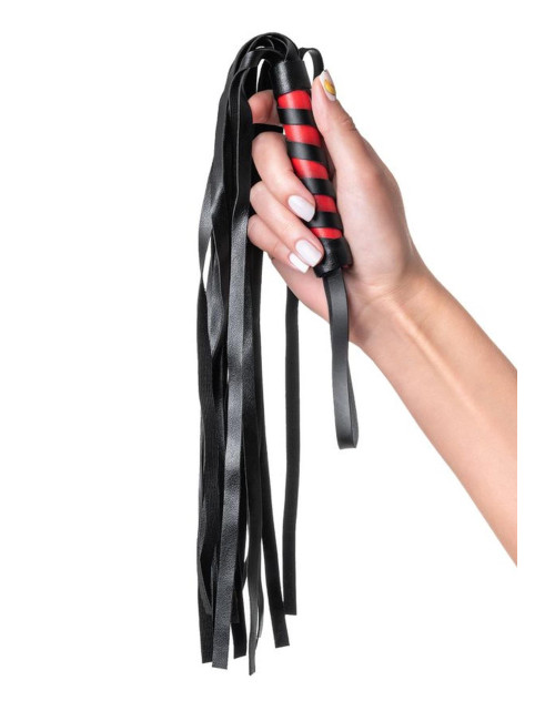 Anonymo flogger, PU leather, black, 45 cm