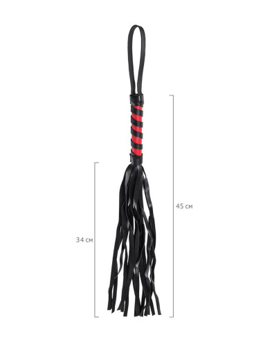 Anonymo flogger, PU leather, black, 45 cm
