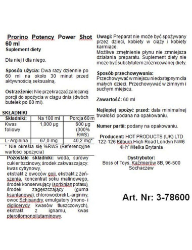 Supl.diety -Prorino Potency Power Shot 60 ml