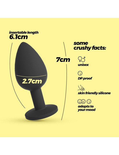 CRUSHIOUS CAMILEO SMALL ANAL PLUG WITH 4 INTERCHANGEABLE JEWELS