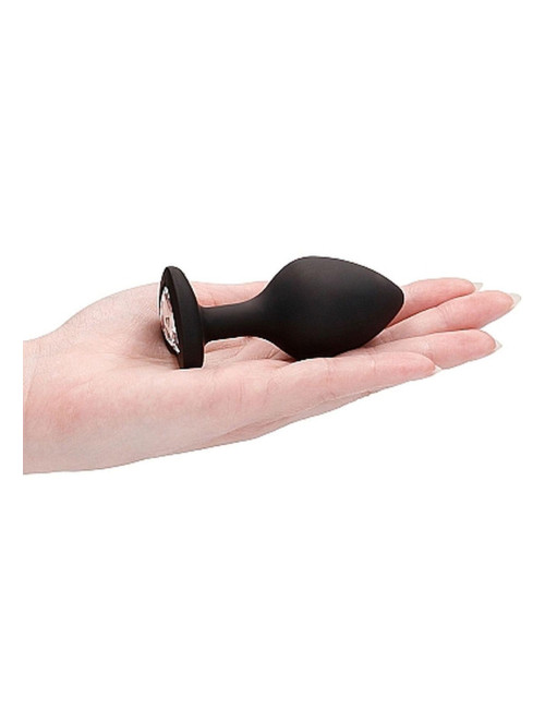 Ouch! Diamond Heart Butt Plug Large Czarny