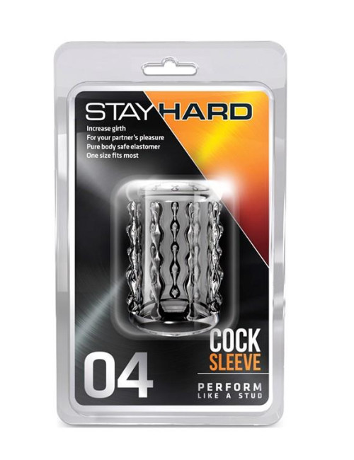 Stay Hard Sleeve 04 Clear – Zabawki Nakładki Przelotowe TPE 2,5 cm