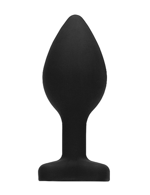Diamond Heart Butt Plug - Regular - Black