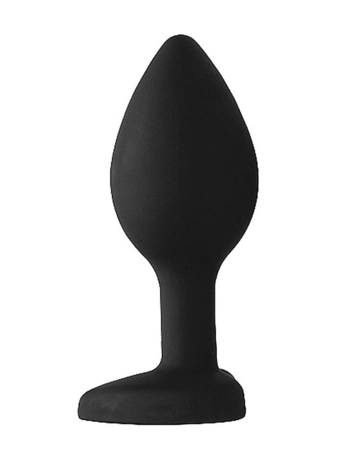 Diamond Heart Butt Plug - Regular - Black