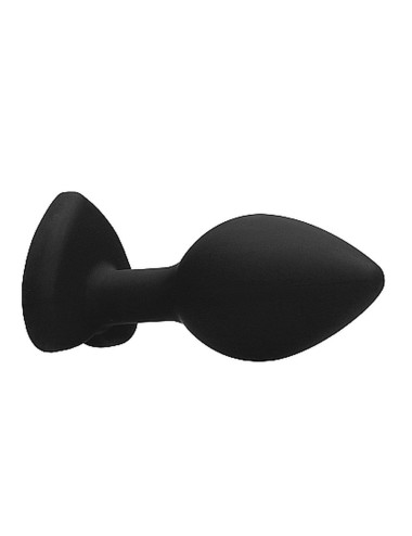 Diamond Heart Butt Plug - Regular - Black
