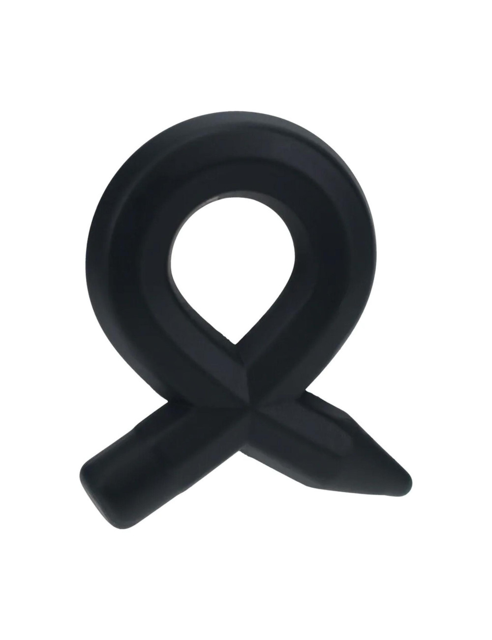 Pencil Liquid Silicone Cockring - Black