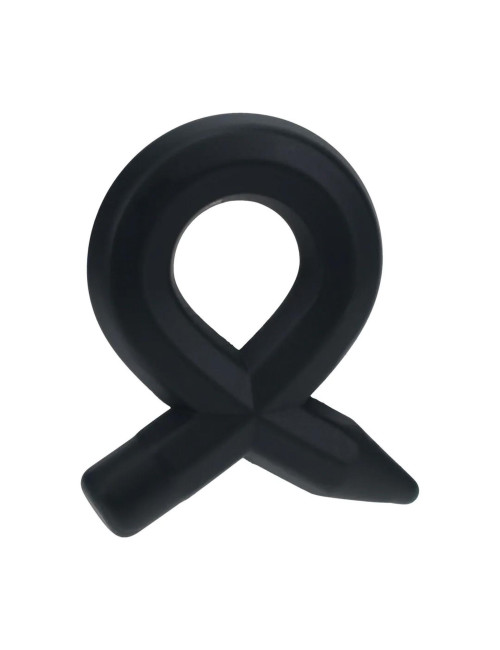 Pencil Liquid Silicone Cockring - Black
