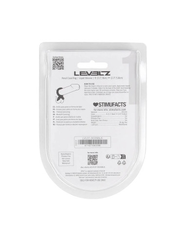 Pencil Liquid Silicone Cockring - Black